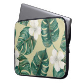 Wasserfarbenes, nahtloses tropisches Muster mit ex Laptopschutzhülle (Vorderseite Links)