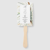 Wasserfarbenes neutrales Boho Botanisches Hochzeit Fächer (Vorderseite)