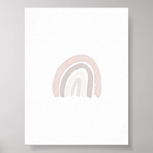 Wasserfarbenes neutrales Rainbow-Bohopposter Poster (Vorne)