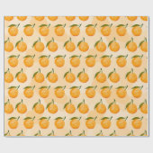 Wasserfarbenes Orangenmuster Geschenkpapier (Flach)