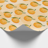 Wasserfarbenes Orangenmuster Geschenkpapier (Ecke)