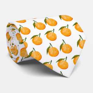 Wasserfarbenes Orangenmuster Krawatte