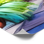 Wasserfarbenes Party des Badeortes Poster (Ecke)