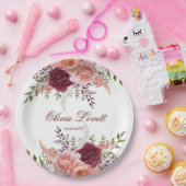 Wasserfarbenes Peony-Brautparty Pappteller (Party)