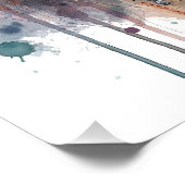 Wasserfarbenes Pferd-Art-Poster Poster (Ecke)