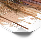 Wasserfarbenes Pferd-Art-Poster Poster (Ecke)