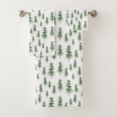 Wasserfarbenes Pine Tree Muster Badhandtuch Set (Insitu)