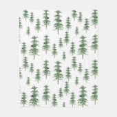 Wasserfarbenes Pine Tree Muster Fleecedecke (Vorderseite)