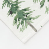 Wasserfarbenes Pine Tree Muster Fleecedecke (Ecke)