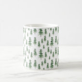 Wasserfarbenes Pine Tree Muster Kaffeetasse (Mittel)