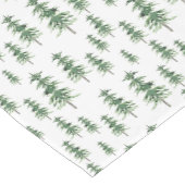 Wasserfarbenes Pine Tree Muster Kurzer Tischläufer (Ecke)