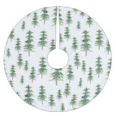 Wasserfarbenes Pine Tree Muster Polyester Weihnachtsbaumdecke (Vorderseite)