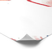 Wasserfarbenes Pussy-Willow Muster: Naturschönheit Poster (Ecke)