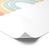Wasserfarbenes Rainbow-Kinderzimmer Poster (Ecke)