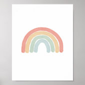 Wasserfarbenes Rainbow-Kinderzimmer Poster (Vorne)