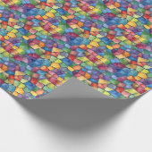 Wasserfarbenes Regenbogen-Buntglas Geschenkpapier (Ecke)