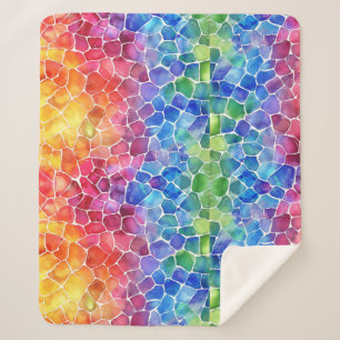 Wasserfarbenes Regenbogen-Buntglas Sherpadecke