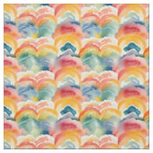 Wasserfarbenes Regenbogenmuster Stoff (Muster)