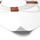 Wasserfarbenes Rettungsweste Nautisches Dekor Poster (Ecke)
