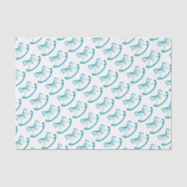 Wasserfarbenes Rockpferd Aqua Tee Art Papier