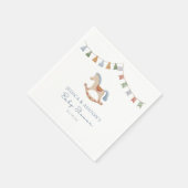 Wasserfarbenes Rockpferd, Babydusche Serviette (Ecke)