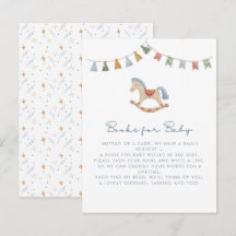 Wasserfarbenes Rockpferd, Bücher für Kinderkarte