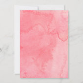 Wasserfarbenes Romantisches Brautparty Einladung (Rückseite)