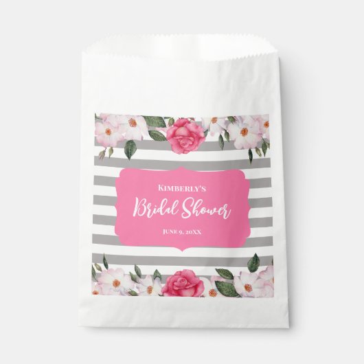 Wasserfarbenes, rosa Brautparty Geschenktütchen (Vorderseite)