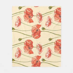 Wasserfarbenes rotes Muster. Fleecedecke