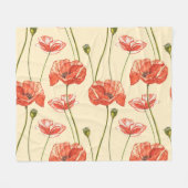 Wasserfarbenes rotes Muster. Fleecedecke (Vorderseite (Horizontal))