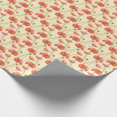 Wasserfarbenes rotes Muster. Geschenkpapier (Ecke)