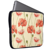 Wasserfarbenes rotes Muster. Laptopschutzhülle (Vorne Rechts)