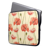 Wasserfarbenes rotes Muster. Laptopschutzhülle (Vorderseite Links)
