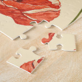 Wasserfarbenes rotes Muster. Puzzle (Seite)