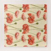 Wasserfarbenes rotes Muster. Puzzle (Horizontal)
