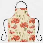 Wasserfarbenes rotes Muster. Schürze (Vorderseite)