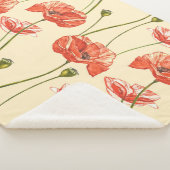 Wasserfarbenes rotes Muster. Sherpadecke (3/4)