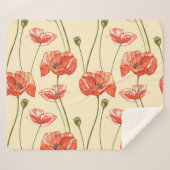 Wasserfarbenes rotes Muster. Sherpadecke (Vorderseite (Horizontal))