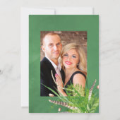 Wasserfarbenes Rustikales Hochzeitssemble Foto Einladung (Rückseite)