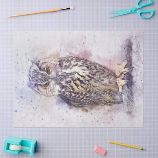 Wasserfarbenes Schüssel Seidenpapier (Basteln)