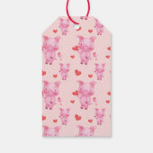 Wasserfarbenes Schweinefleisch - Valentinstag Geschenkanhänger (Rückseite)