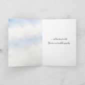 Wasserfarbenes Segelboot Beileid Karte (Innenseite)