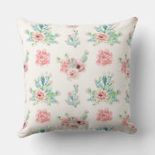 Wasserfarbenes Set mit exotischem Kakteen mit Blum Kissen (Rückseite)