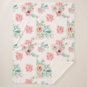 Wasserfarbenes Set mit exotischem Kakteen mit Blum Sherpadecke (Vorderseite)