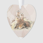 Wasserfarbenes Siegel Tiere Wildlife Foto Ornament (Vorderseite)