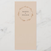 Wasserfarbenes Sommerrodelmenü für Wildblumen Menükarte (Rückseite)