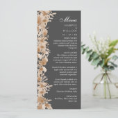 Wasserfarbenes Sommerrodelmenü für Wildblumen Menükarte (Stehend Vorderseite)