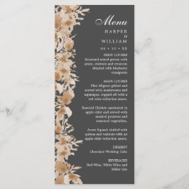 Wasserfarbenes Sommerrodelmenü für Wildblumen Menükarte