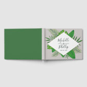 Wasserfarbenes tropisches Blattwerk Gästebuch (Voll)