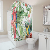 Wasserfarbenes tropisches nahtloses Muster mit Pap Duschvorhang (Beispiel)